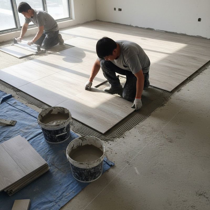 Mosaic Tile Floor Installation in Loudoun County, VA