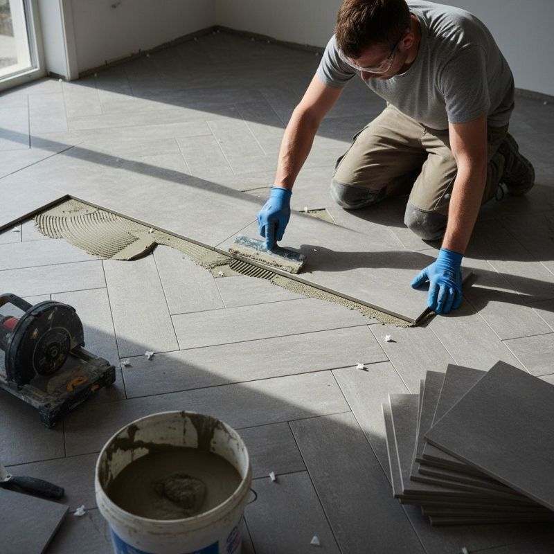 Slate Tile Floor Installation in Frederick, MD