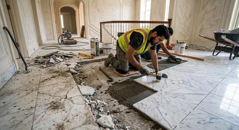 Stone Floor Installation in Kansas City, KS