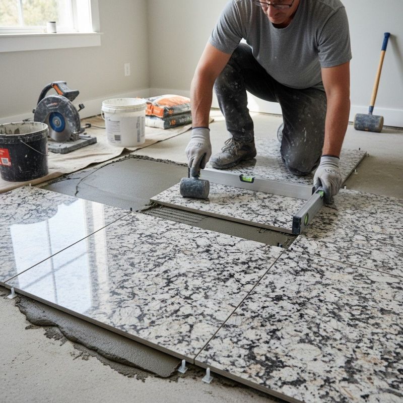 Stone Floor Installation in Overland Park, KS